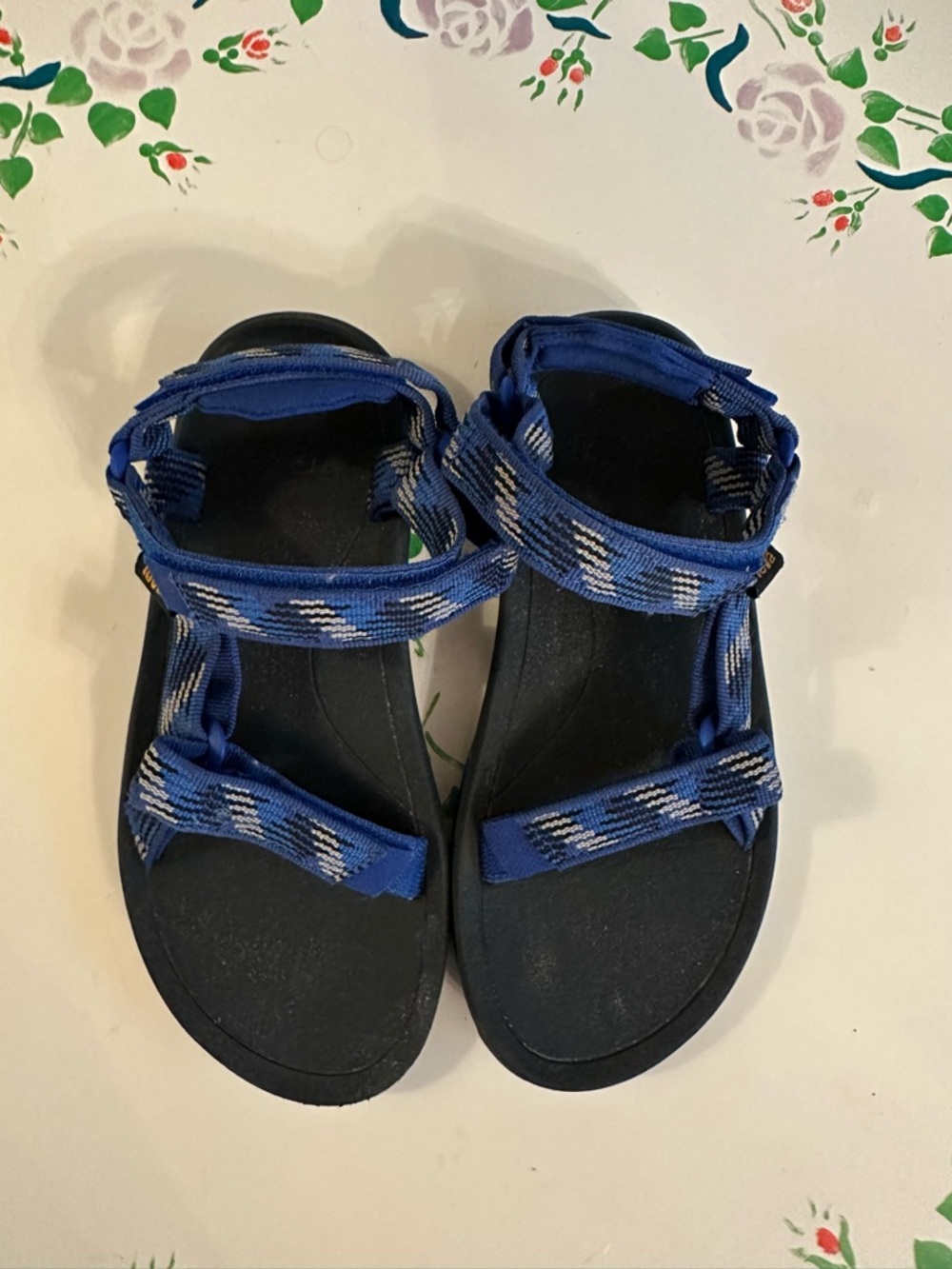 Teva Kids Blue Patterned Strap Sandals